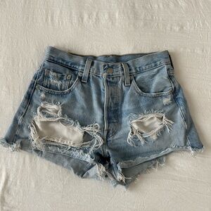 Levi’s 501 Jean Shorts Size 25 Medium Wash